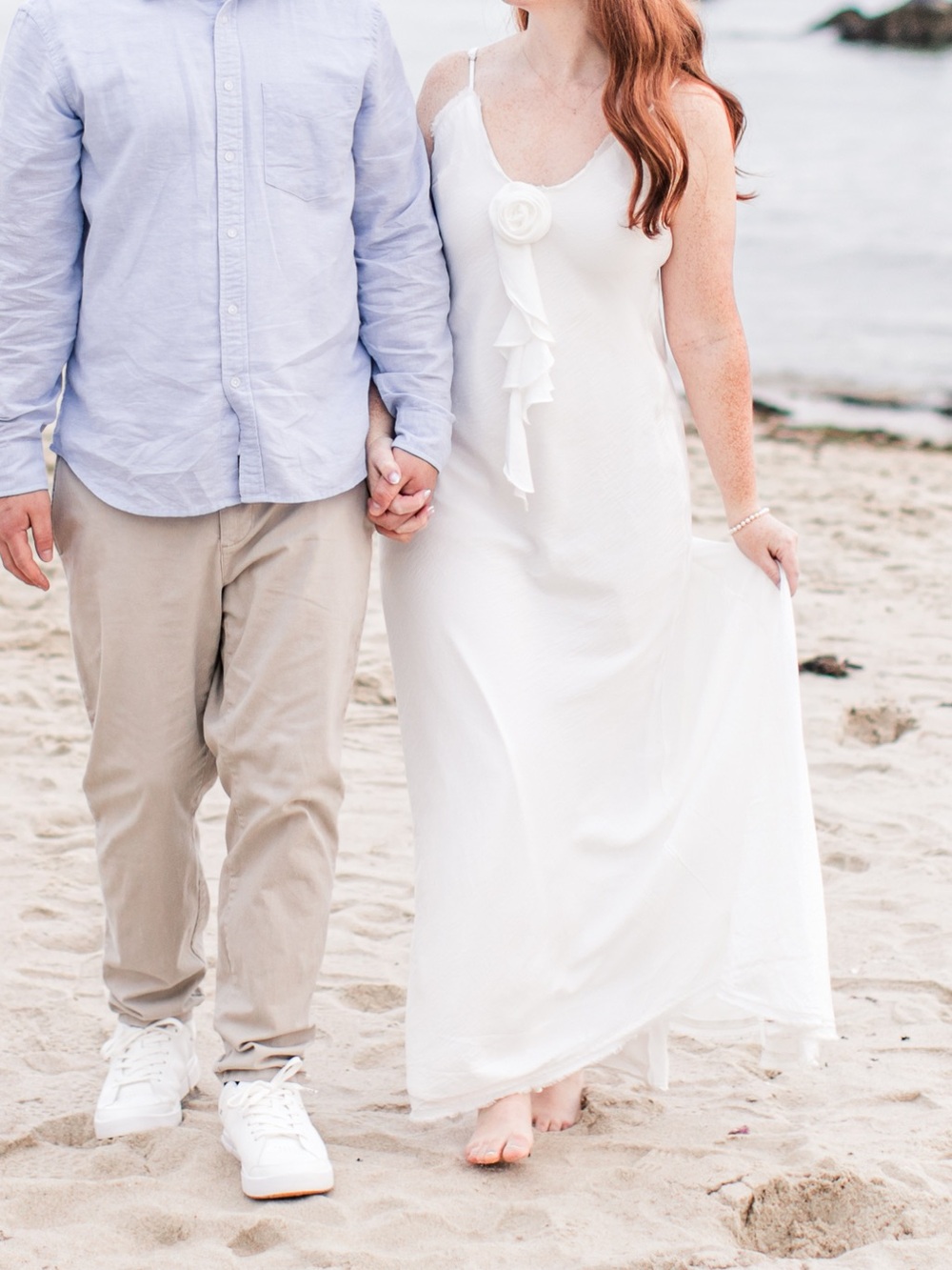 12th Tribe Prosecco White Rosette Maxi Dress